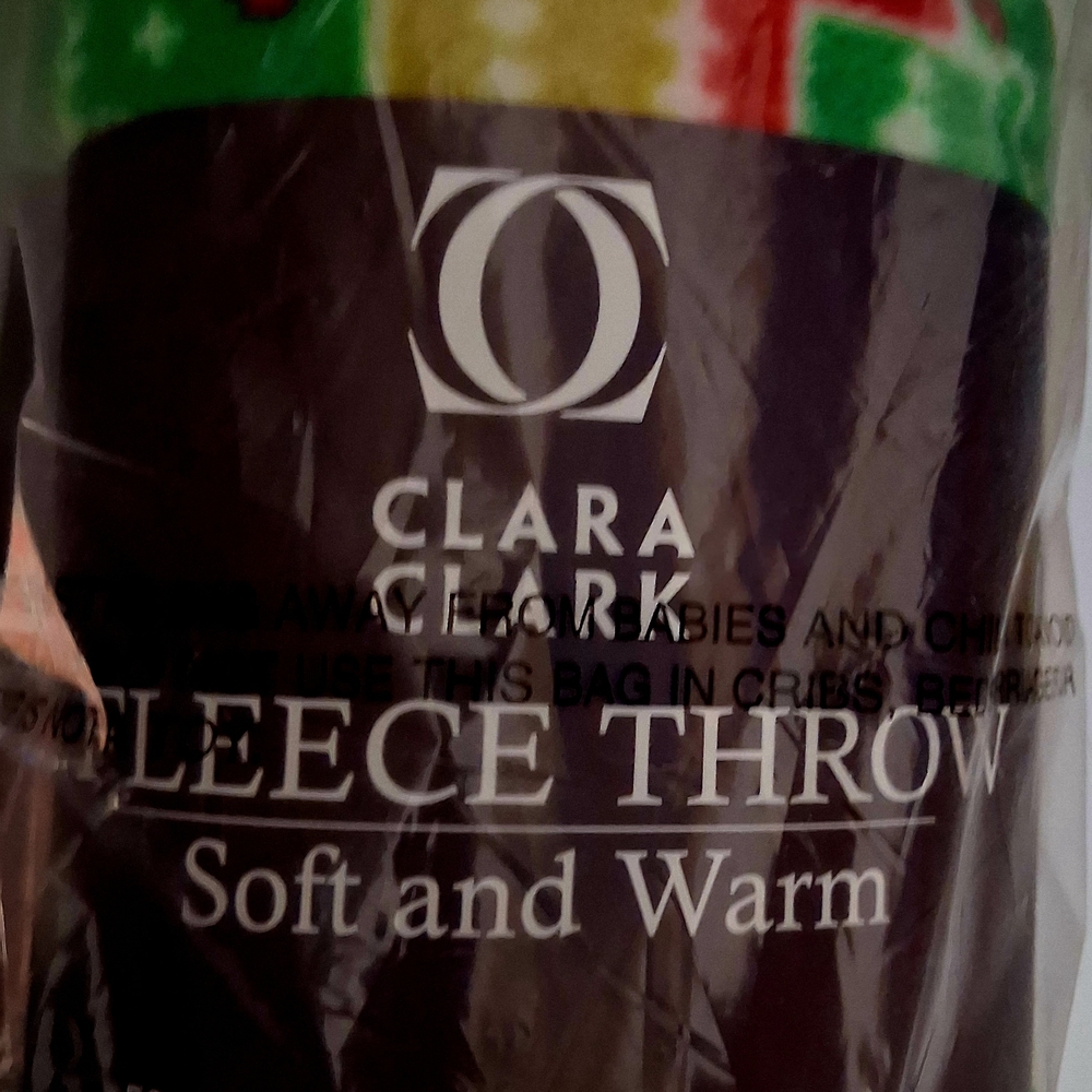 Clara Clark Multicolor Fleece Throw